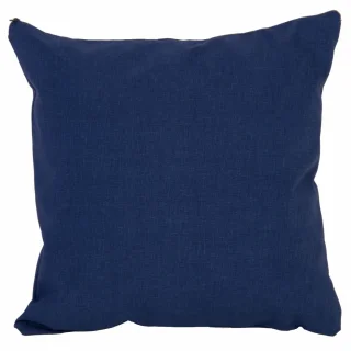 Pojedyncza poszewka dekoracyjna na poduszkę do domu, jednolita w kolorze chabrowym.