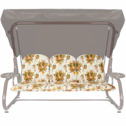 Poduszki ogrodowe 180cm na huśtawkę, kwiatowy wzór.