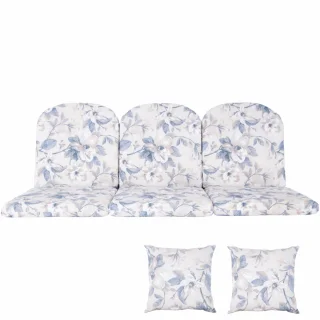 Poduszki ogrodowe 180cm, na kanapę, z jaśkami, w kwiatowy wzór. Idealne na taras lub do ogrodu.