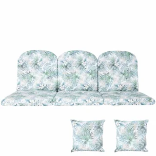 Poduszki ogrodowe 180cm w kwiatowy wzór, idealne na ławkę. Komplet z jaśkami.