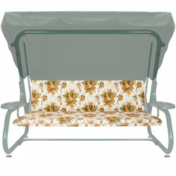 Poduszka ogrodowa 180cm na huśtawkę, w kwiatowy wzór.