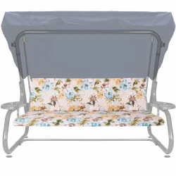 Poduszka ogrodowa na huśtawkę 180 cm, kwiatowy wzór.