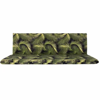 Poduszka ogrodowa 180cm na ławkę, zielony wzór liści, na taras.