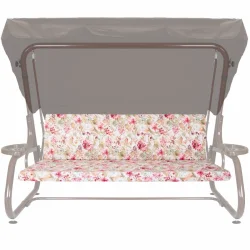 Poduszka na huśtawkę ogrodową 180cm, wzór kwiatowy. Idealna na taras.