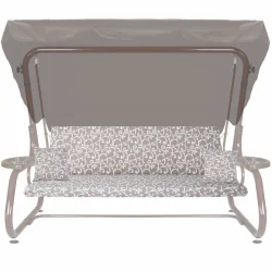 Poduszka ogrodowa 180cm z jaśkami, na huśtawkę. Beżowy wzór roślinny.