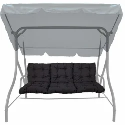 Poduszka na huśtawkę ogrodową 150cm, antracyt, pojedyncza. Idealna do ogrodu lub na taras.