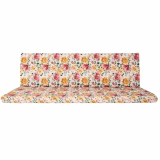 Poduszki ogrodowe 150cm na ławkę, w kwiatowy wzór, różnokolorowe.