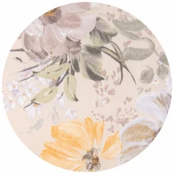 Poduszka ogrodowa 150cm na ławkę, beżowa z kwiatowym wzorem. Idealna do ogrodu lub na taras.