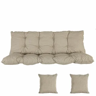 Poduszki na Huśtawkę Ogrodową MALIBU 170cm + Jaśki Beż Zimny