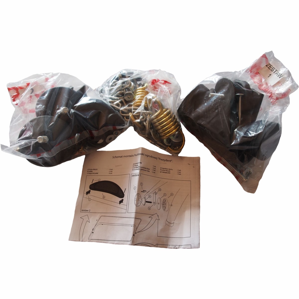 Zestaw śrub montażowych do huśtawki PREZYDENT