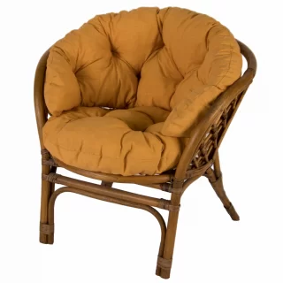 Poduszka na fotel Ratanowy jednokolorowy MALIBU Żółty 