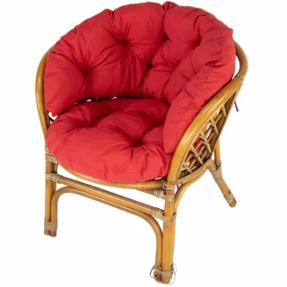 Poduszka na fotel Ratanowy jednokolorowy MALIBU Czerwony 