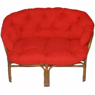 Poduszka na sofę Ratanową jednokolorowa Czerwona S