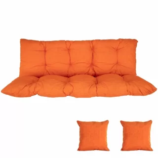 Poduszki na Huśtawkę Ogrodową MALIBU 180cm + Jaśki Pomarańczowe