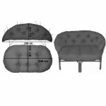 Poduszka na sofę Ratanową jednokolorową MALIBU Beż Zimny