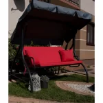 Poduszki RAVENNA na Huśtawkę Ogrodową 150cm Zestaw Czerwony