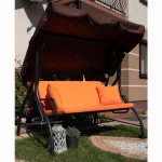 Poduszki RAVENNA na Huśtawkę Ogrodową 150cm Zestaw Pomarańczowy